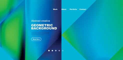 Dynamic triangle design with fluid gradient colors abstract background