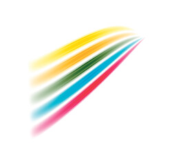 A vibrant and playful design featuring rainbow-color lines arranged in a dynamic composition, perfect for adding a pop of color to any project