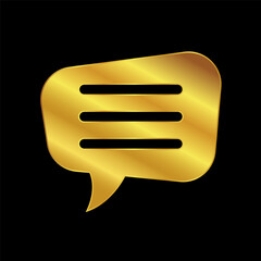gold colored chat icon 