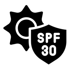 spf 30 glyph icon