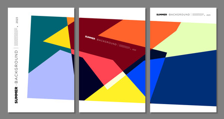 Vector Colorful Abstract Geometric and Liquid Background for Summer Festival