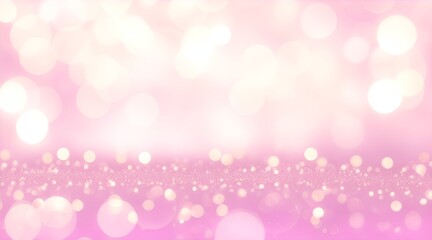 pink Bokeh Abstract Background with Glitter Lights. Blurred Soft vintage colored