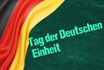 Flagge von Deutschland und Tag der Deutschen Einheit