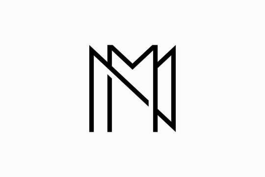initial letter nm premium logo vector template