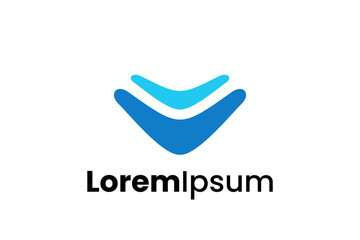 two down boomerangs premium logo vector template