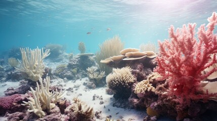 Obraz premium coral reef bleaching event generative ai