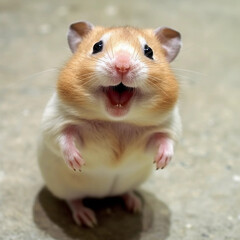 hamster with happy face