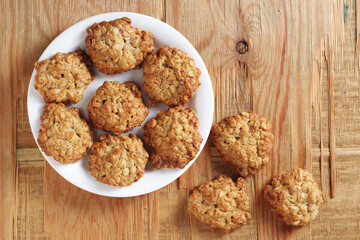 Oatmeal cookies on a plate