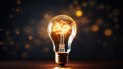 light bulb glowing brightly against a dark background, representing the spark of a new idea or innovation generative ai
