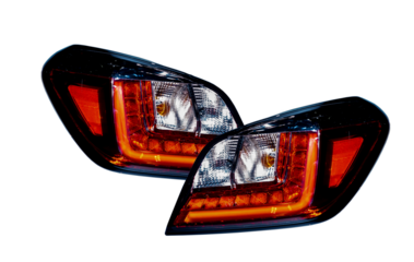 Car tail lights separated from the background cliping part