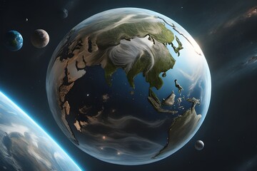 Our planet Earth, home to all people, animals and plants in universe