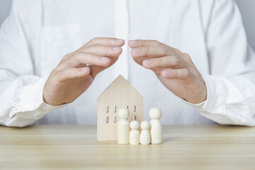 Protect your family, health care, and safety. Finance, car insurance concept. Life and home...