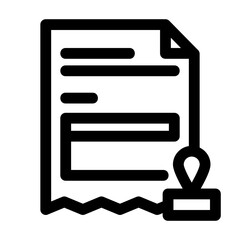 Obraz premium Invoice Line Icon Vector