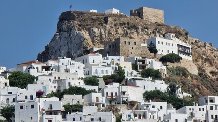 Obraz premium skiros or skyros greek iisland chora city from the west side in summer greece
