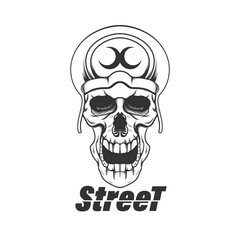 Cool scary and scary skull illustration design for your t-shirt or merchandise brand needs