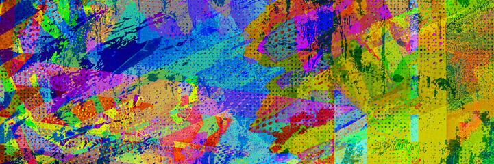 abstract background halftone grunge texture pop art color style