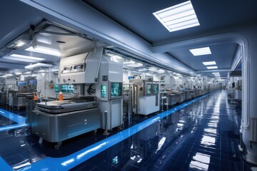 Naklejka premium Food packing factory workers are working.