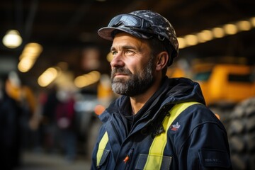 factory workers Working at an industrial factory, back view, with a working machine