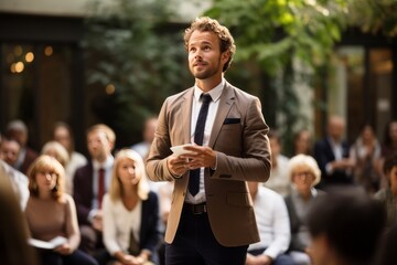 Real Estate Agent Attending A Property Seminar, Generative AI