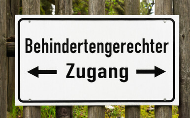 Behindertengerechter Zugang