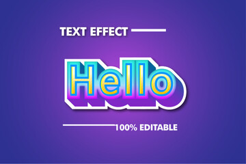 Text Effect colourful  3d, illustration,