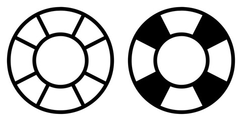 ofvs412 OutlineFilledVectorSign ofvs - lifebuoy vector icon . life buoy sign . life saver . isolated transparent . black outline and filled version . AI 10 / EPS 10 / PNG . g11752 © fotohansel
