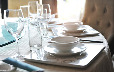Fine dinner table in China
