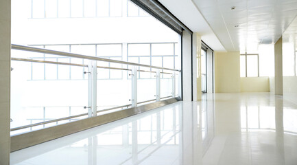 Empty corridor in a modern building