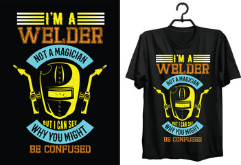 Welder Svg T-shirt Design. Typography, Custom, Vector t-shirt design. World all Welder t-shirt design. Welder T-shirt Design For All Welding Lovers.