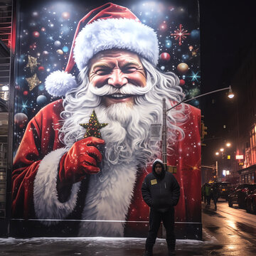Wonderful Christmas time in New York, generative AI