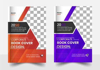 Book cover design is a complete modern cover design or brochure cover layout template.