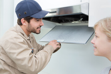 changing the filters of the extraction fan
