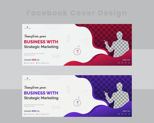 
Professional business facebook cover page timeline web ad banner template. 