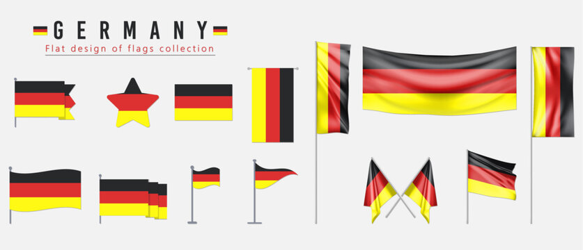 Germany flag, flat design of flags collection