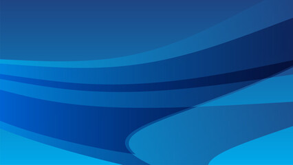 波のような青いウェーブラインのベクター背景画像