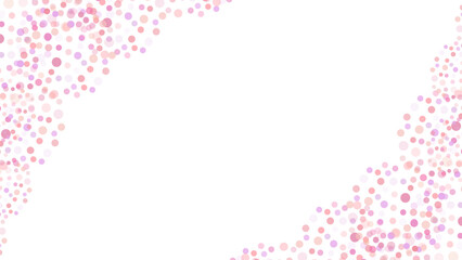 ピンク色のドット模様のフレームのベクター背景画像