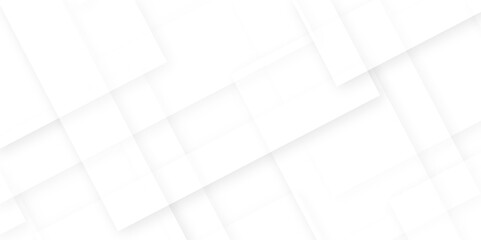 Abstract background with white and gray color technology modern background design . Geometric background with squares in bright light with soft shadows as pattern. Template for branding business .