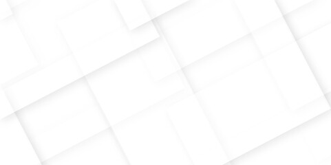 Obraz premium Abstract background with white and gray color technology modern background design . Geometric background with squares in bright light with soft shadows as pattern. Template for branding business .
