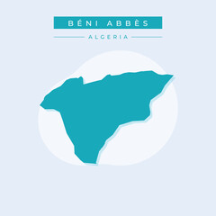 Vector illustration vector of Béni Abbès map Africa