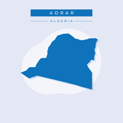 Vector illustration vector of Adrar map Africa
