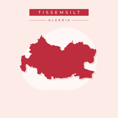 Vector illustration vector of Tissemsilt map Africa
