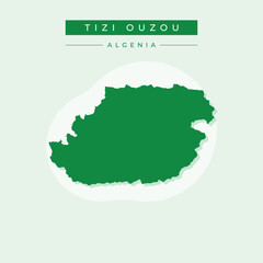 Vector illustration vector of Tizi Ouzou map Africa