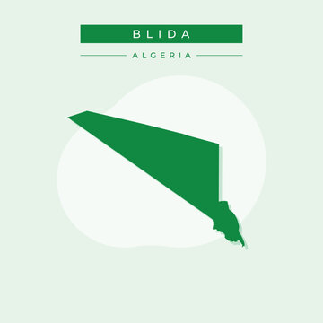 Vector illustration vector of blida map Africa