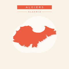 Vector illustration vector of Algiers map Africa