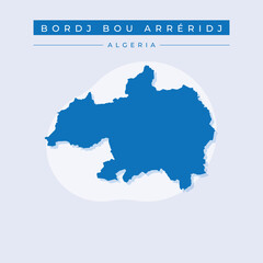 Obraz premium Vector illustration vector of Bordj Bou Arréridj map Africa