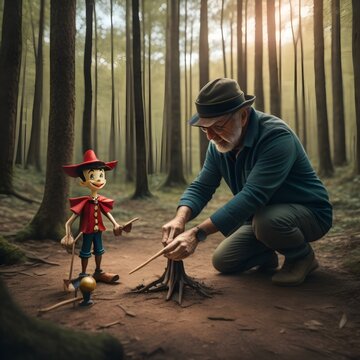 father and child(Pinocchio)
