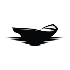 Sailboat Logo,Traditional Asian Boat Vector, Lake Ocean Icon Design, Fishing Boat