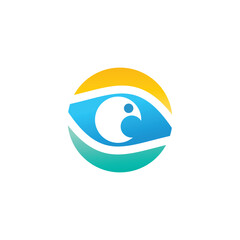 Eye logo vector illustration business element and symbol design