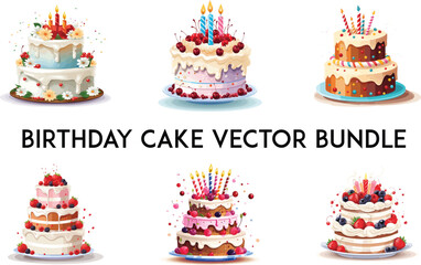 Birthday cake vector bundle, Birthday vector, Dad Birthday vector, Birthday party, 