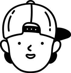 Handdrawn Man Avatar Doodle 